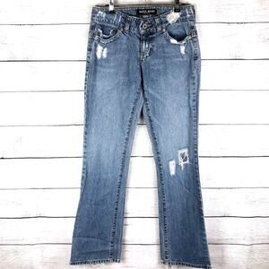 Guess Jeans Vintage Medium Wash Distressed Bootcut Jeans 27